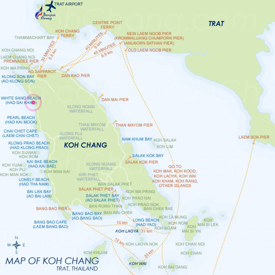 Ban Thai Resort & Restaurant: 6/7 Moo 4, White Sand Beach (Had Sai Khao), Koh Chang, Trat, Thailand
