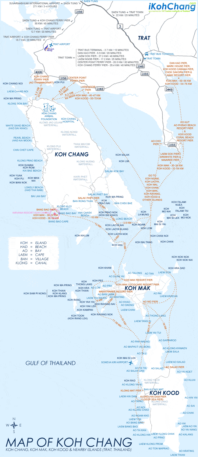 แผนที่ เนอร์วาน่า รีสอร์ท เกาะช้าง